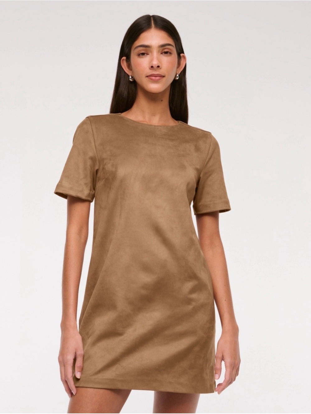 Abercrombie & Fitch vegan suede t-shirt mini dress Size Small